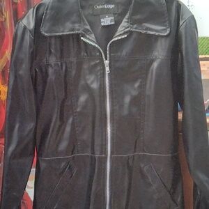 Shiny fake leather jacket